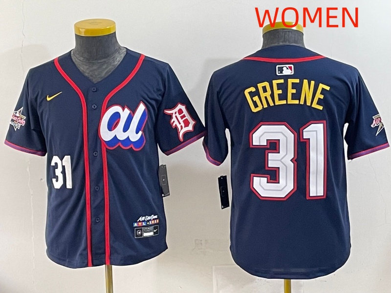 women 2025 Detroit Tigers 31 Greene Drak Blue All star Nike MLB Jersey style 2
